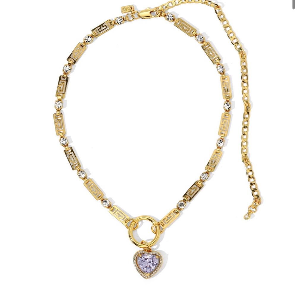 Vanessa Mooney The Sloane Choker/Necklace In Lavender